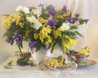 Без бренда «Натюрморт из мимоз и колокольчиков» в Красноярске