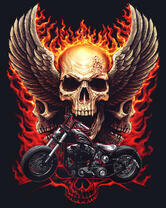 Без бренда «Коробка 20 шт: Пылающий череп с крыльями» в Красноярске
