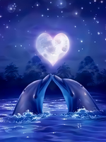 Без бренда «Дельфины под луной вида сердца (20шт)» в Красноярске
