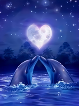 Без бренда «Дельфины под луной вида сердца (20шт)» в Красноярске