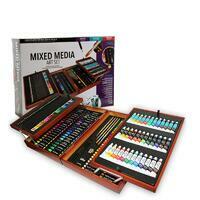 Без бренда «Оптовая коробка 5 шт.: Художественный набор (174 предмета) в деревянном чемоданчике» в Красноярске