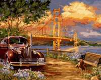 Без бренда «Американский автомобиль на фоне моста через залив» в Красноярске