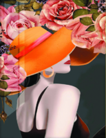 Без бренда «Дама в яркой шляпе и розы» в Красноярске в интернет-магазине  Без бренда «Дама в яркой шляпе и розы» в Красноярске