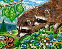 Без бренда «Еноты и бабочка на цветочной поляне» в Красноярске