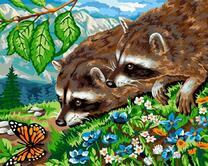 Без бренда «Еноты и бабочка на цветочной поляне» в Красноярске